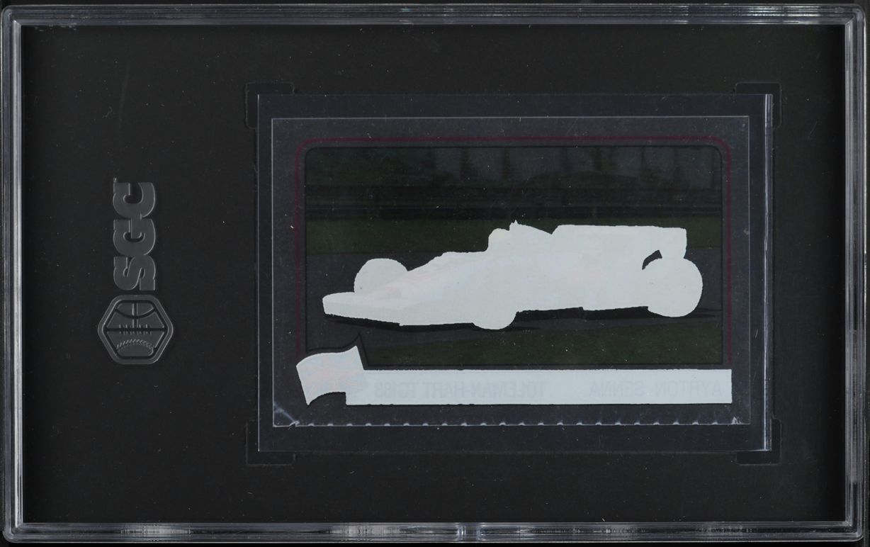 1984 Panini F1 Grand Prix Scratch N' Play Car Ayrton Senna ROOKIE SGC 3 VG