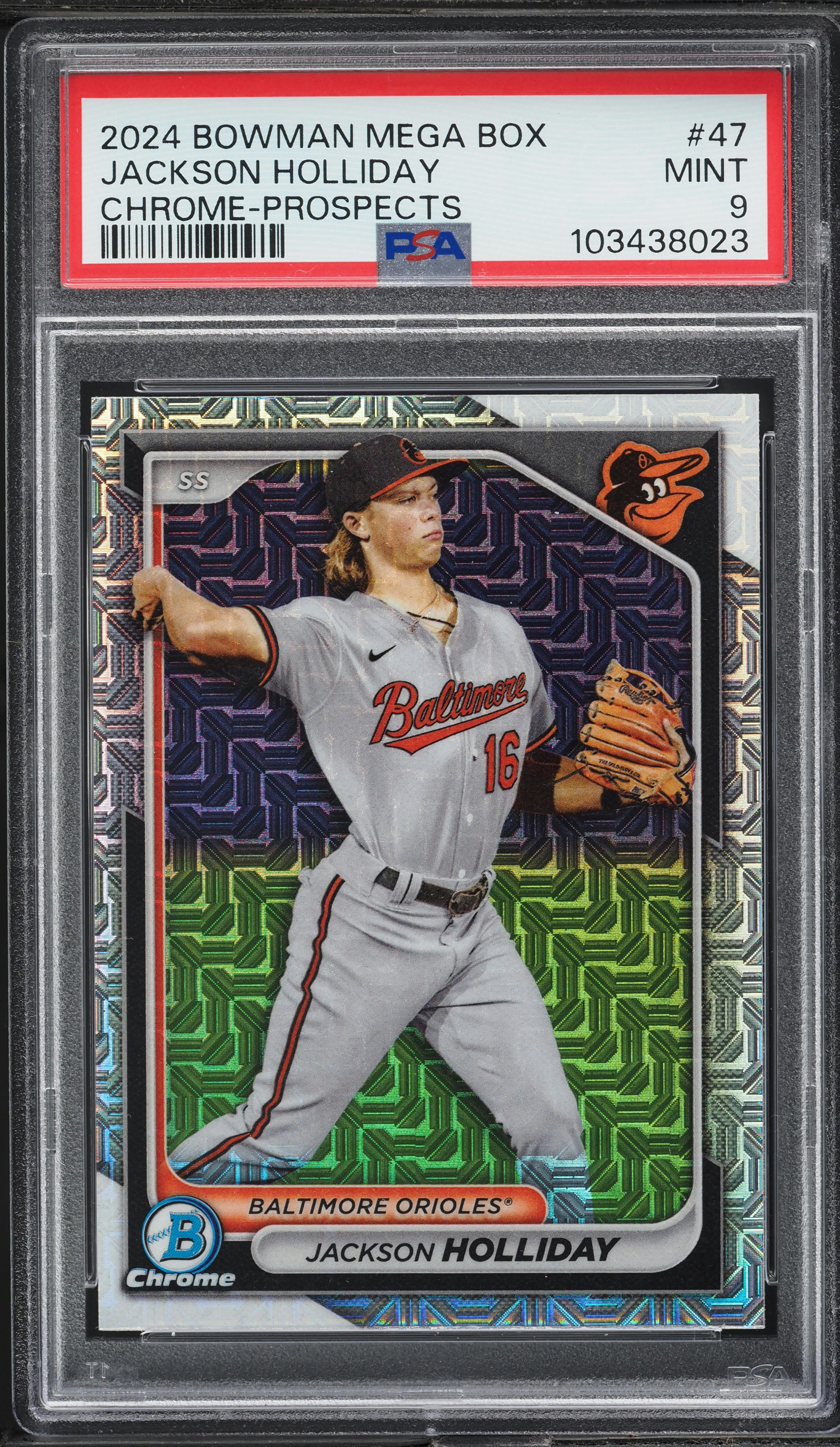 2024 Bowman Chrome Mega Box Jackson Holliday PROSPECT #BCP-47 PSA 