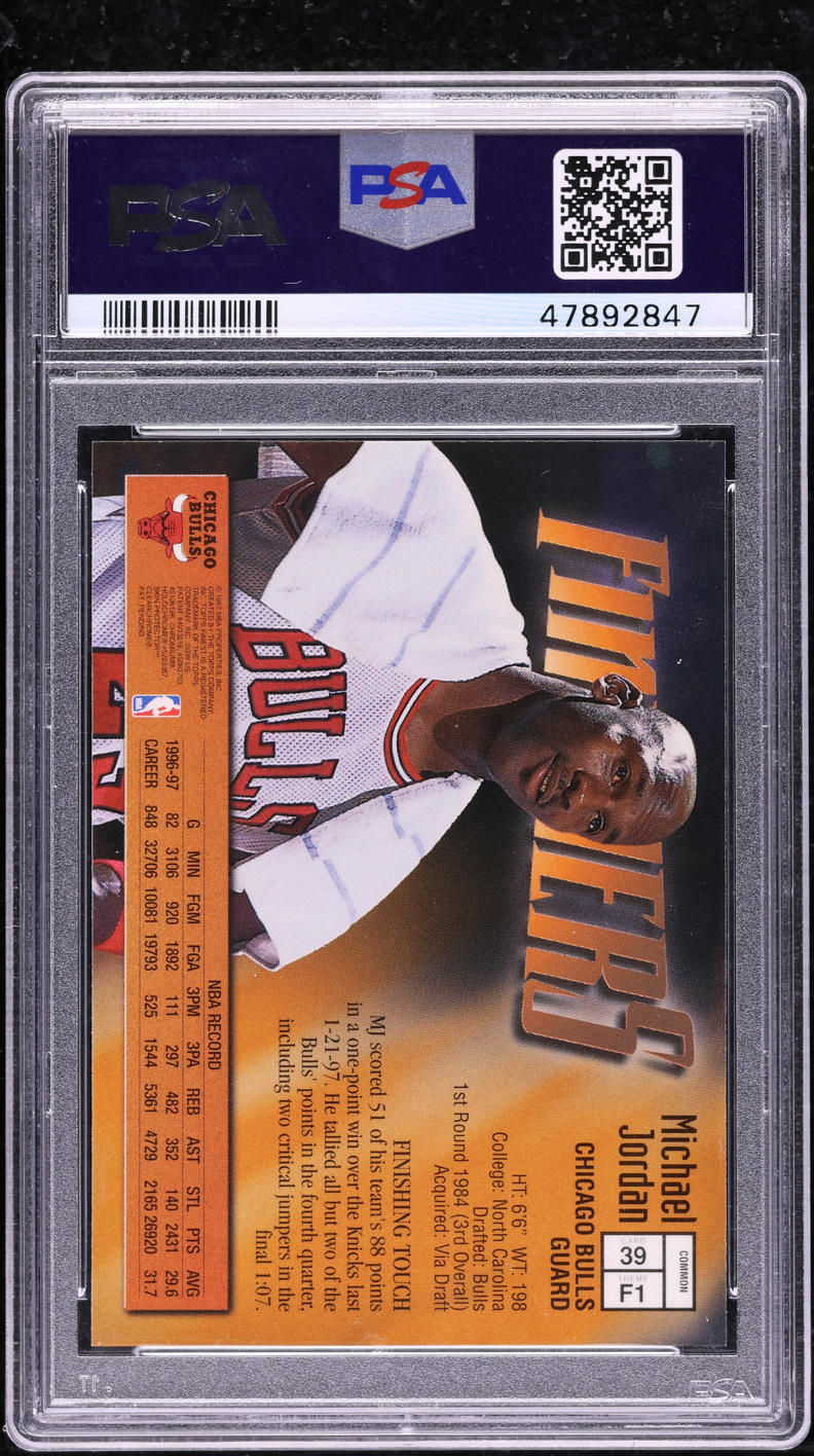 1997 Finest Basketball Michael Jordan #39 PSA 10 GEM MINT