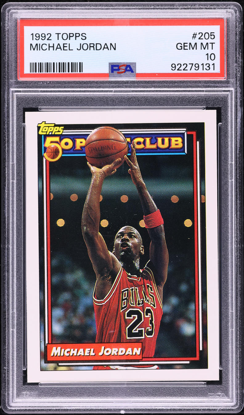 1992 Topps Basketball Michael Jordan #205 PSA 10 GEM MINT on