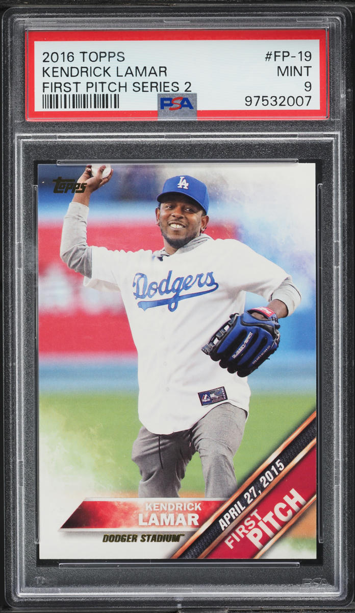 2016 Topps First Pitch Series 2 Kendrick Lamar #FP-19 PSA 9 MINT