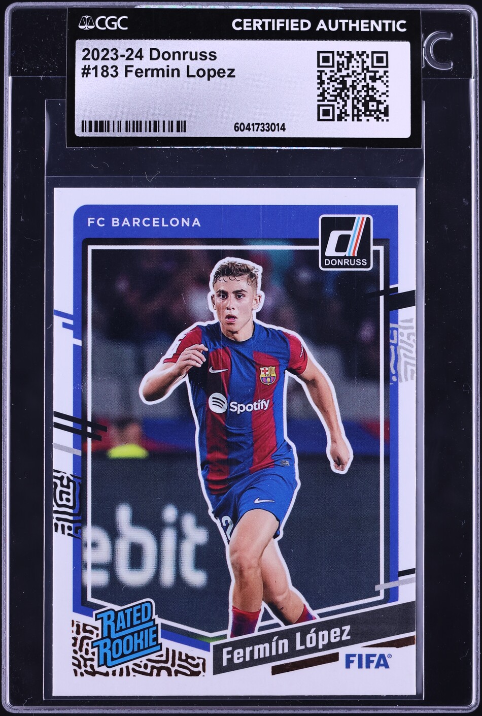2023 Donruss Soccer Fermin Lopez ROOKIE #183 CGC AUTH