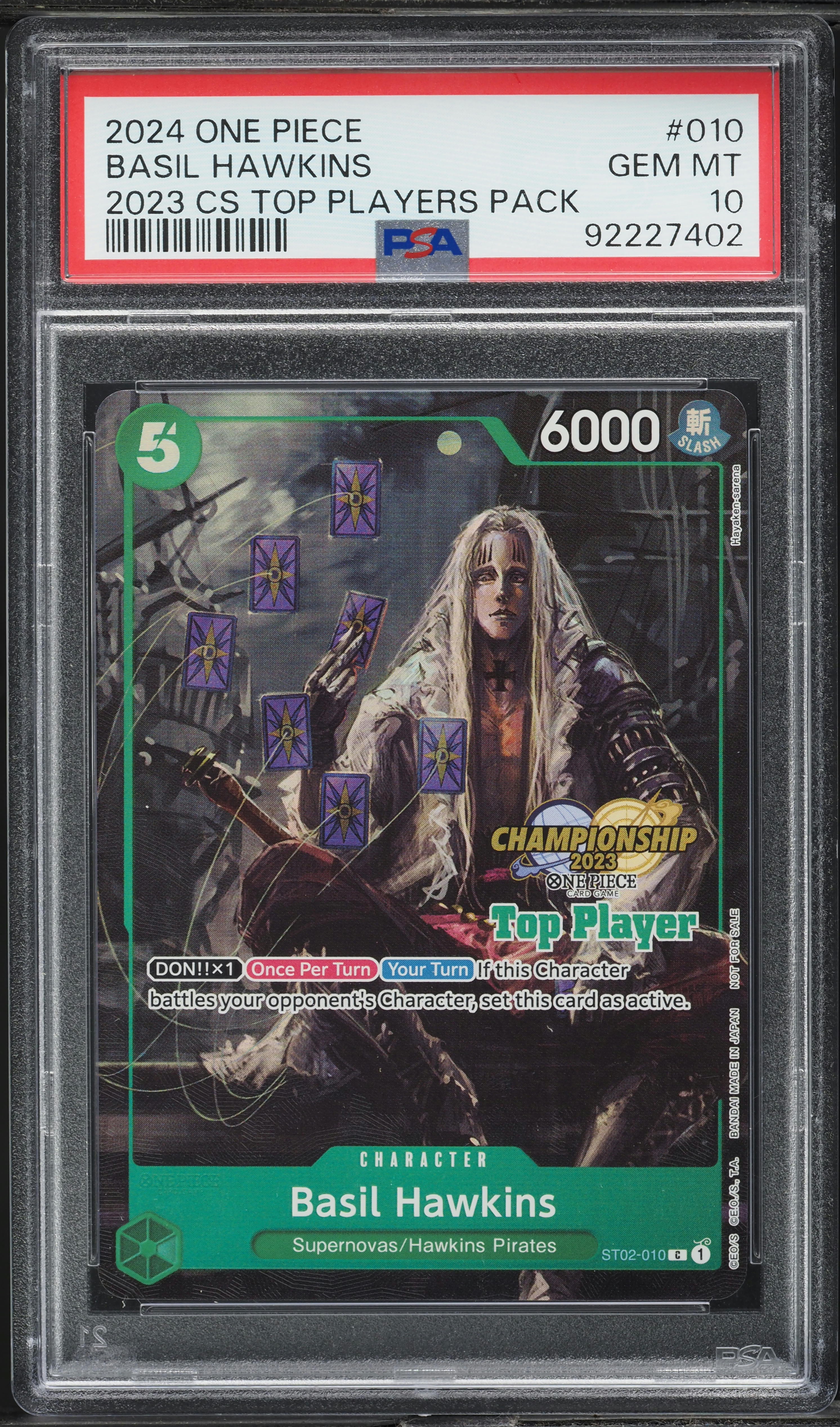2024 One Piece Championship '23 Top Players Pack Basil Hawkins