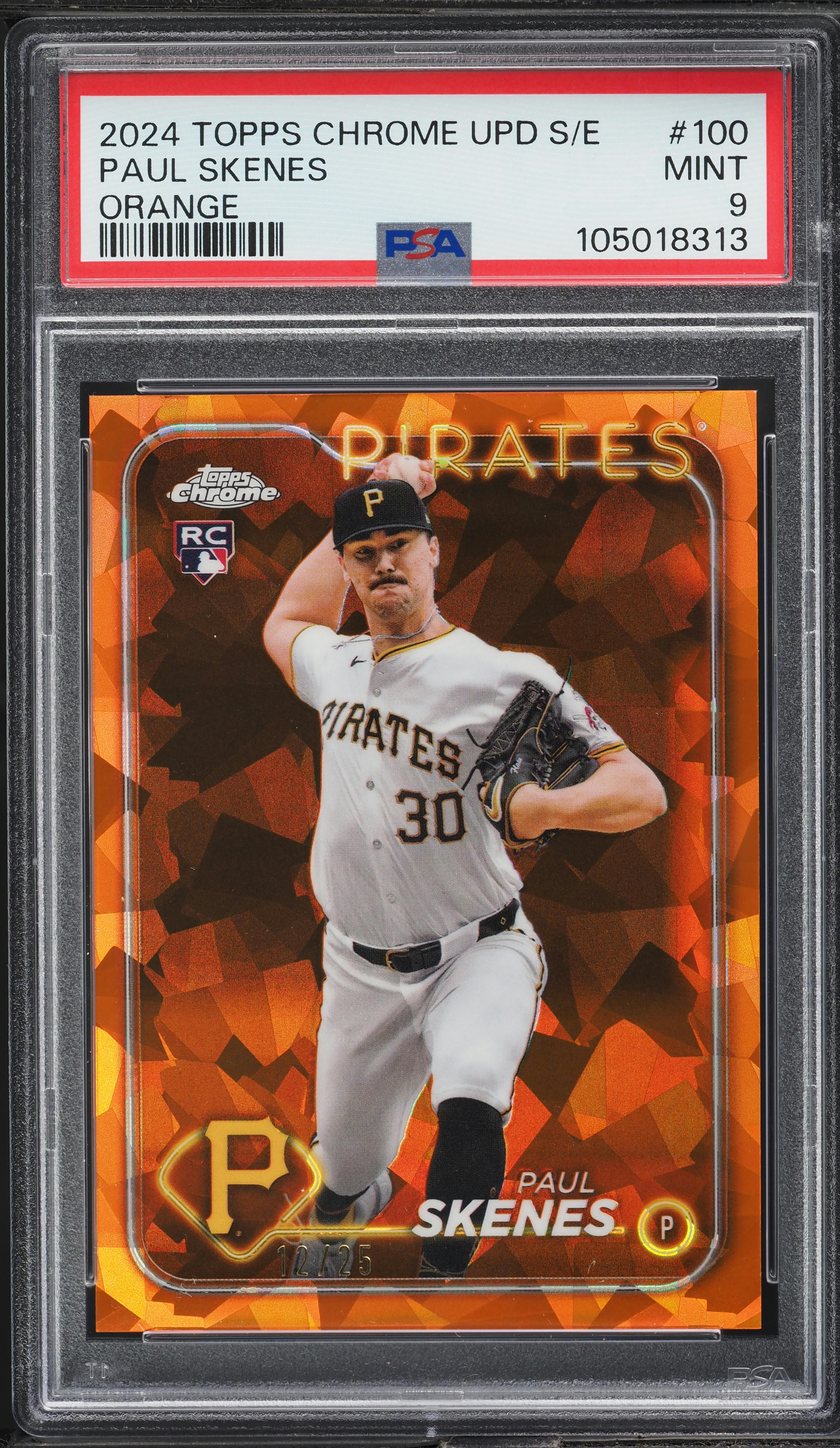 2024 Topps Chrome Sapphire Update Series Orange Paul Skenes RC /25 