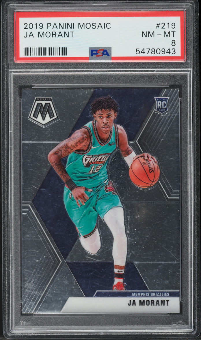 2019 Panini Mosaic Ja Morant ROOKIE #219 PSA 8 NM-MT