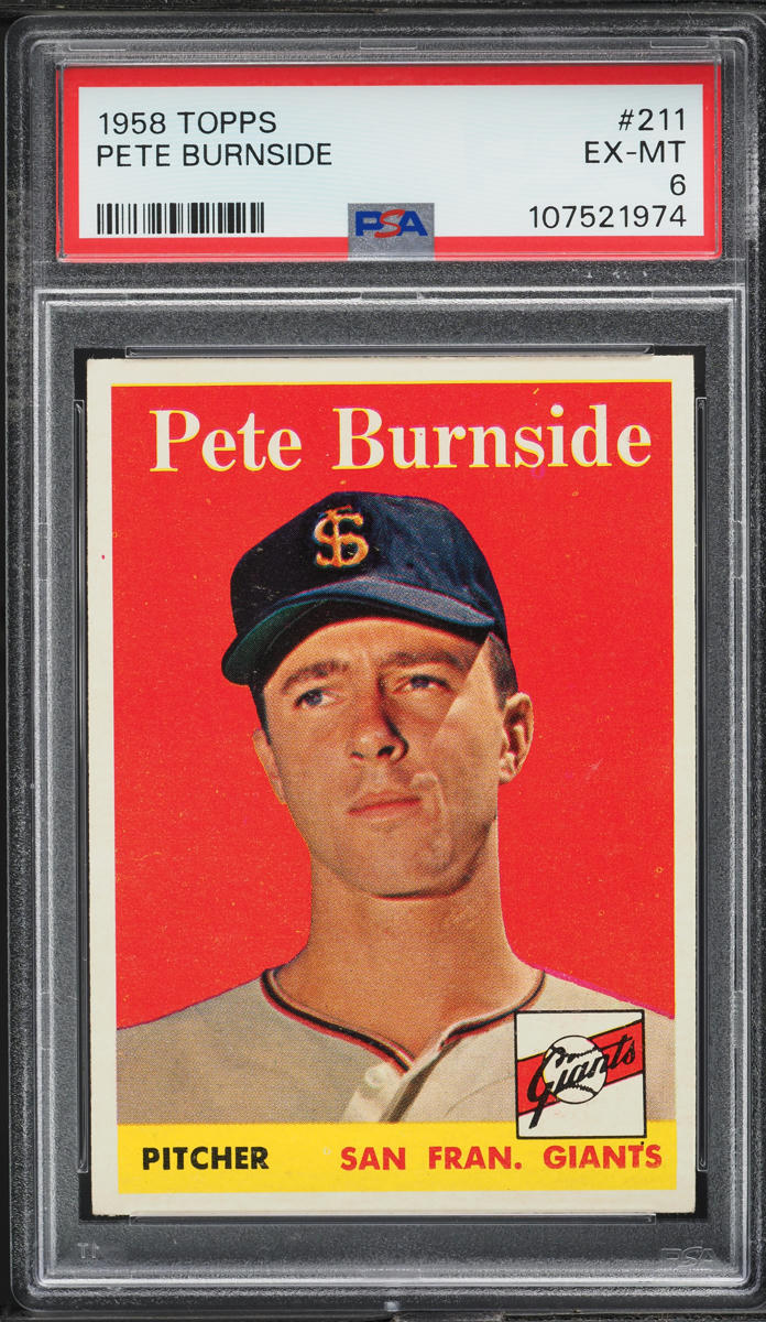 1958 Topps Pete Burnside #211 PSA 6 EXMT