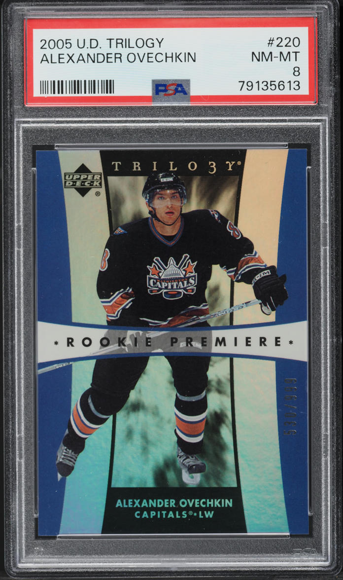 2005 Upper Deck Trilogy Alexander Ovechkin ROOKIE /999 #220 PSA 8 NM-MT
