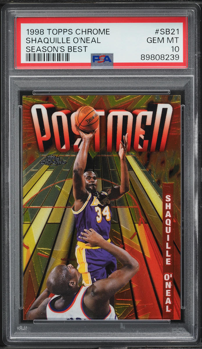 1998 Topps Chrome Season's Best Shaquille O'Neal #SB21 PSA 10 GEM MINT