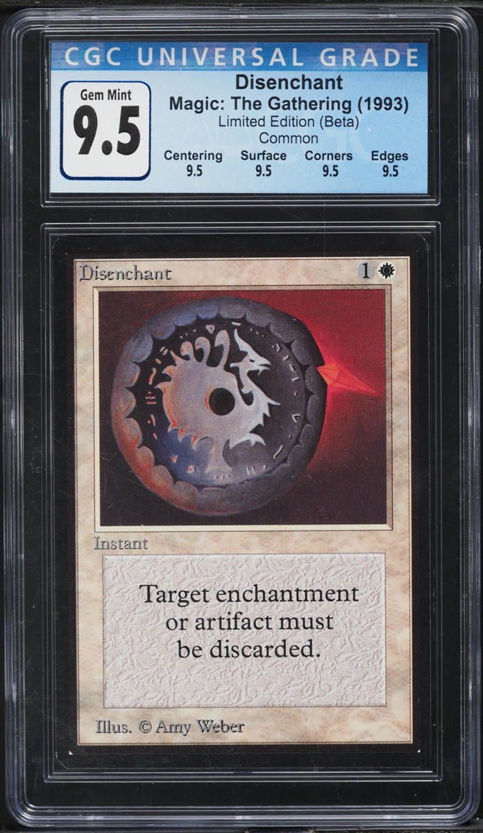 1993 Magic The Gathering MTG Beta Disenchant CGC 10 GEM MINT