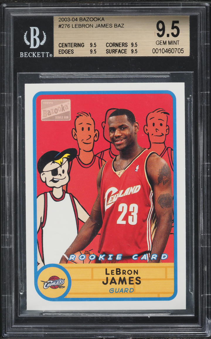 2003 Bazooka Basketball LeBron James ROOKIE #276 BGS 9.5 GEM MINT