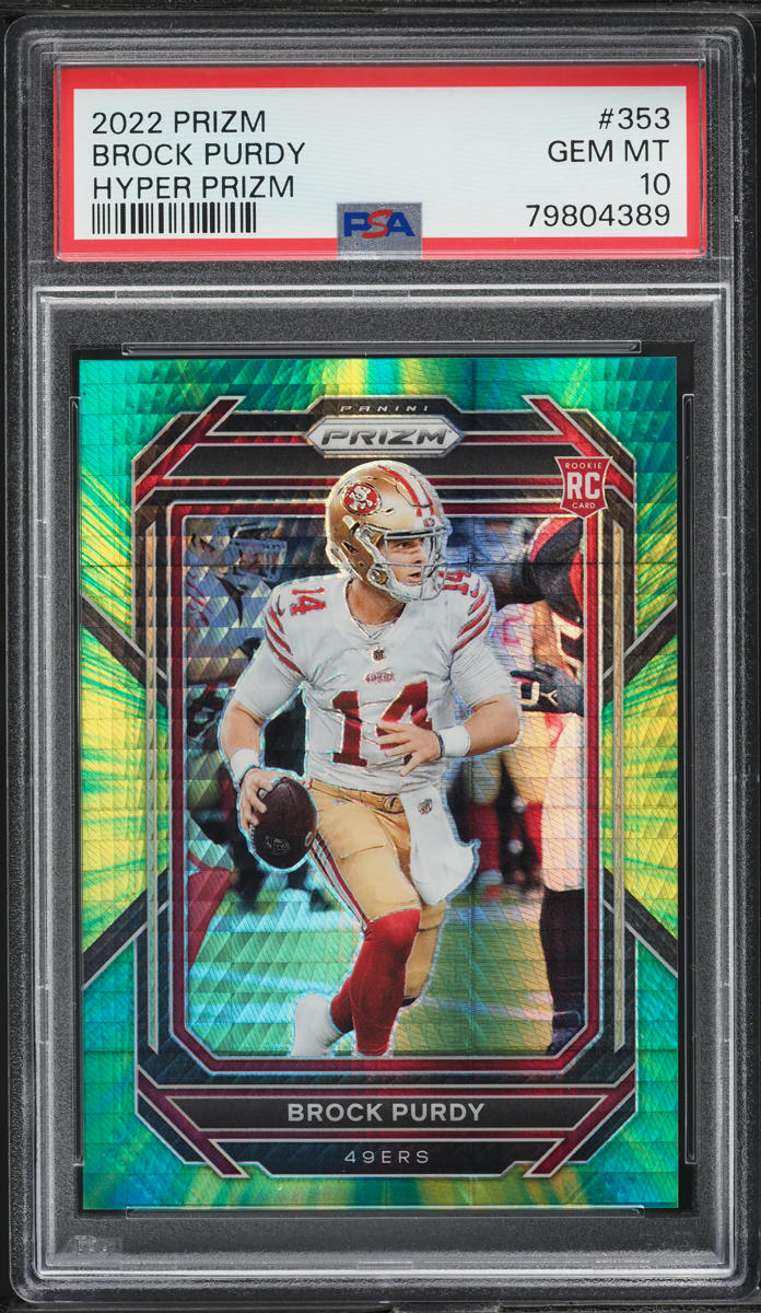 2022 Panini Prizm Hyper Brock Purdy ROOKIE /175 #353 PSA 10 GEM MINT