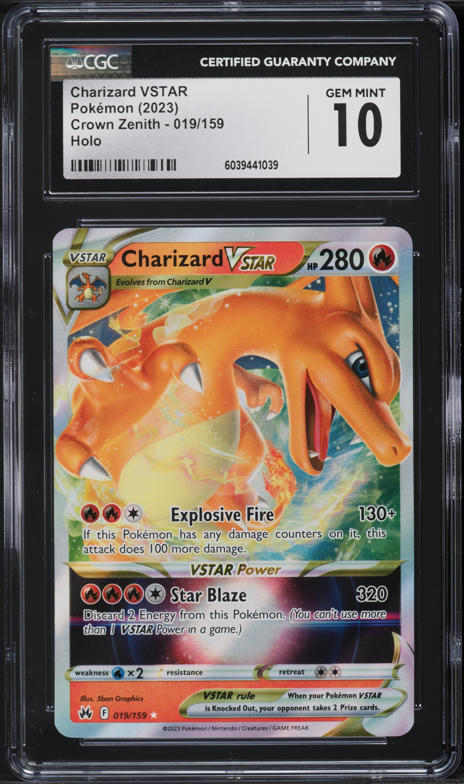 2023 Pokemon Sword & Shield Crown Zenith Charizard VSTAR #19 CGC 10 GEM MINT