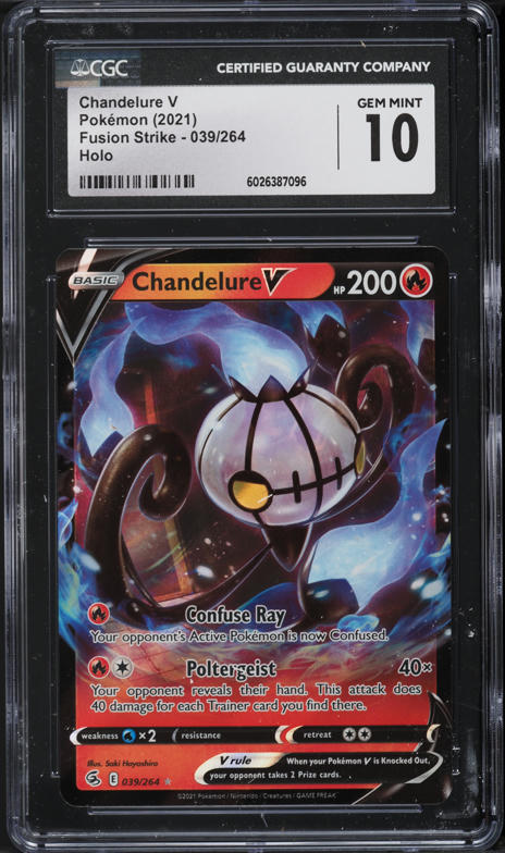 chandelure v pokemon card price & Vmax Set - Fusion Strike 039/264-040/264 you may have each player draw a card Chandelure V 039 - Holofoil