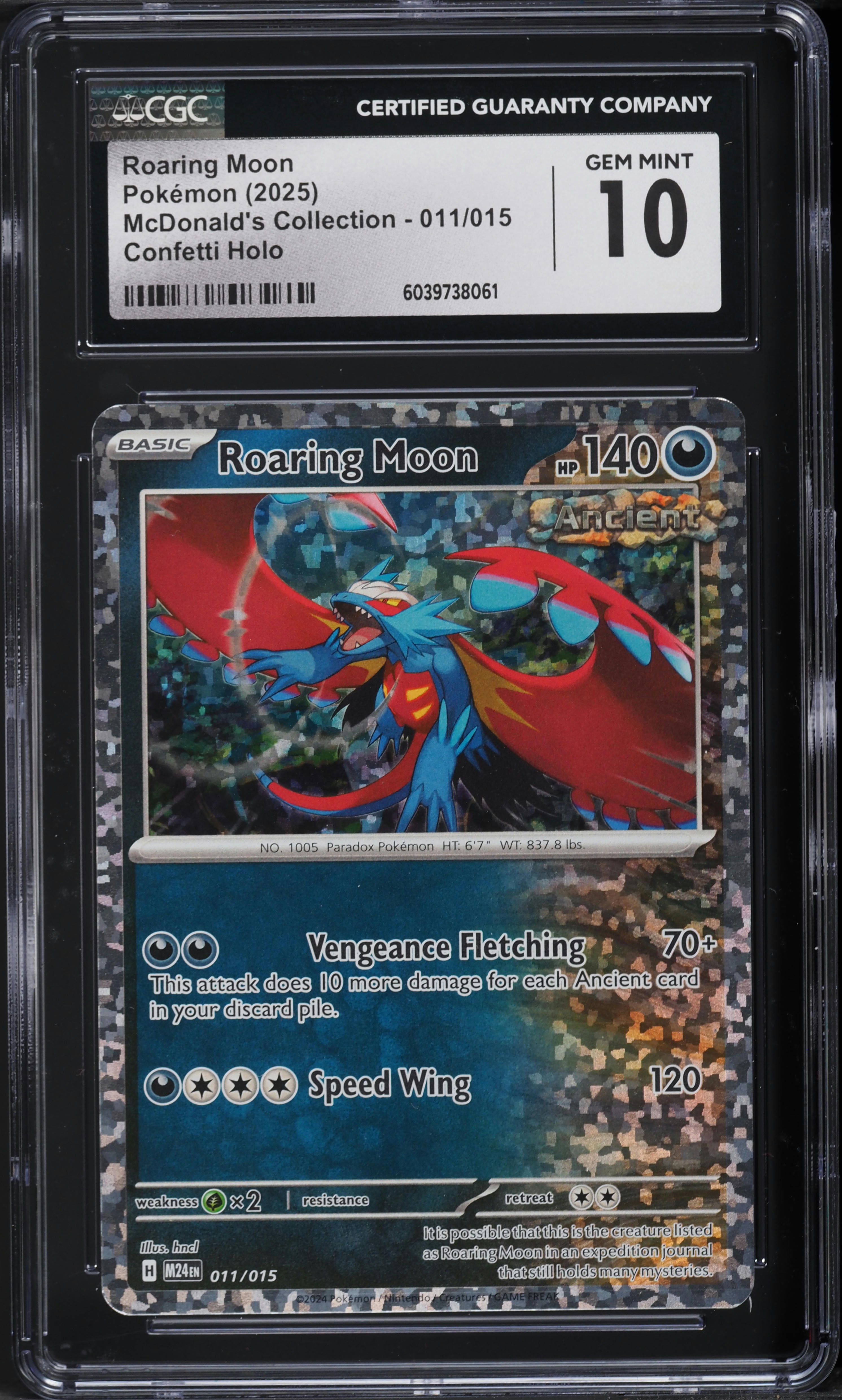2025 Pokemon McDonald's Collection Confetti Holo Roaring Moon #11 CGC 10  GEM on Fanatics Collect