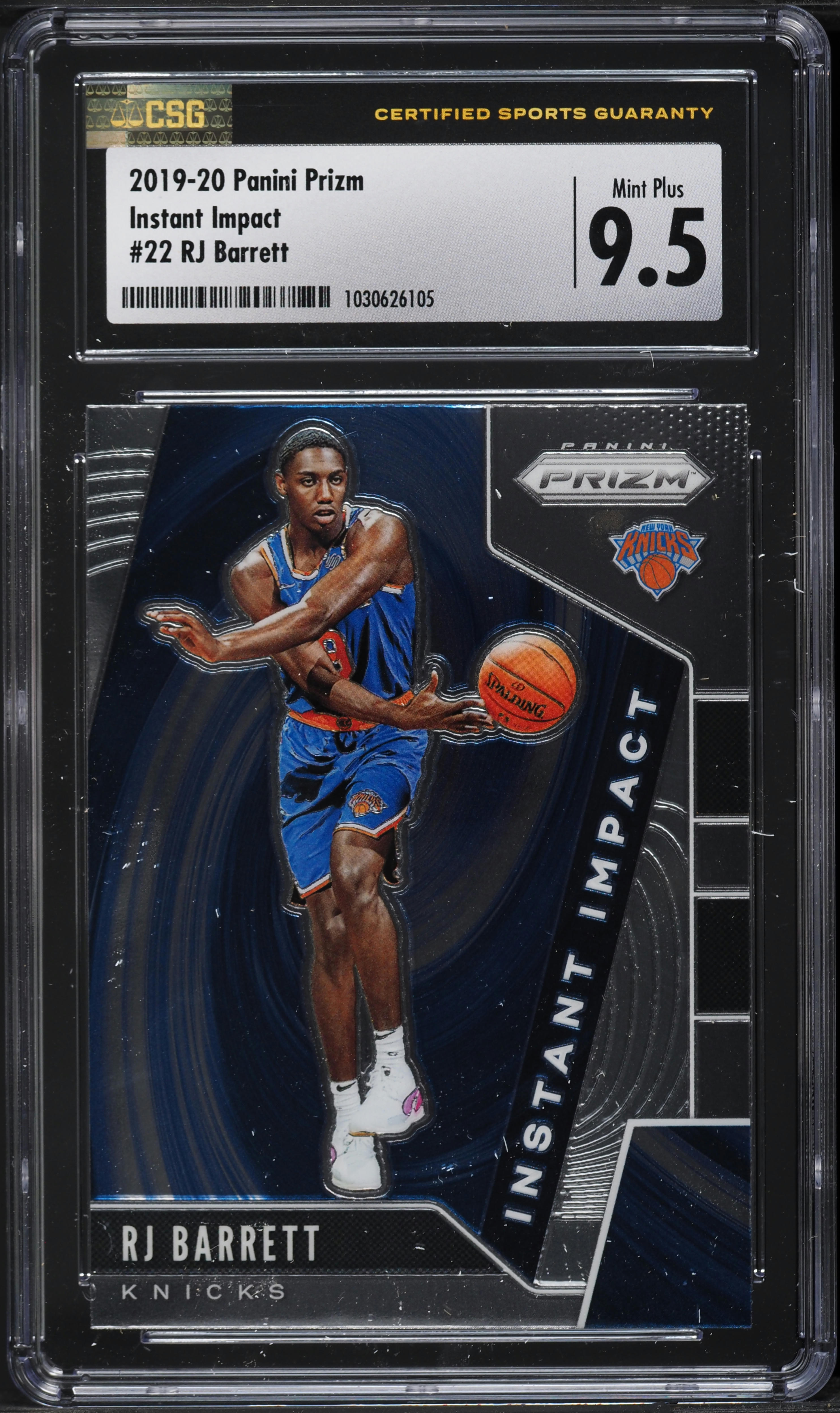2019 Panini Prizm Instant Impact RJ Barrett ROOKIE #22 CSG 9.5