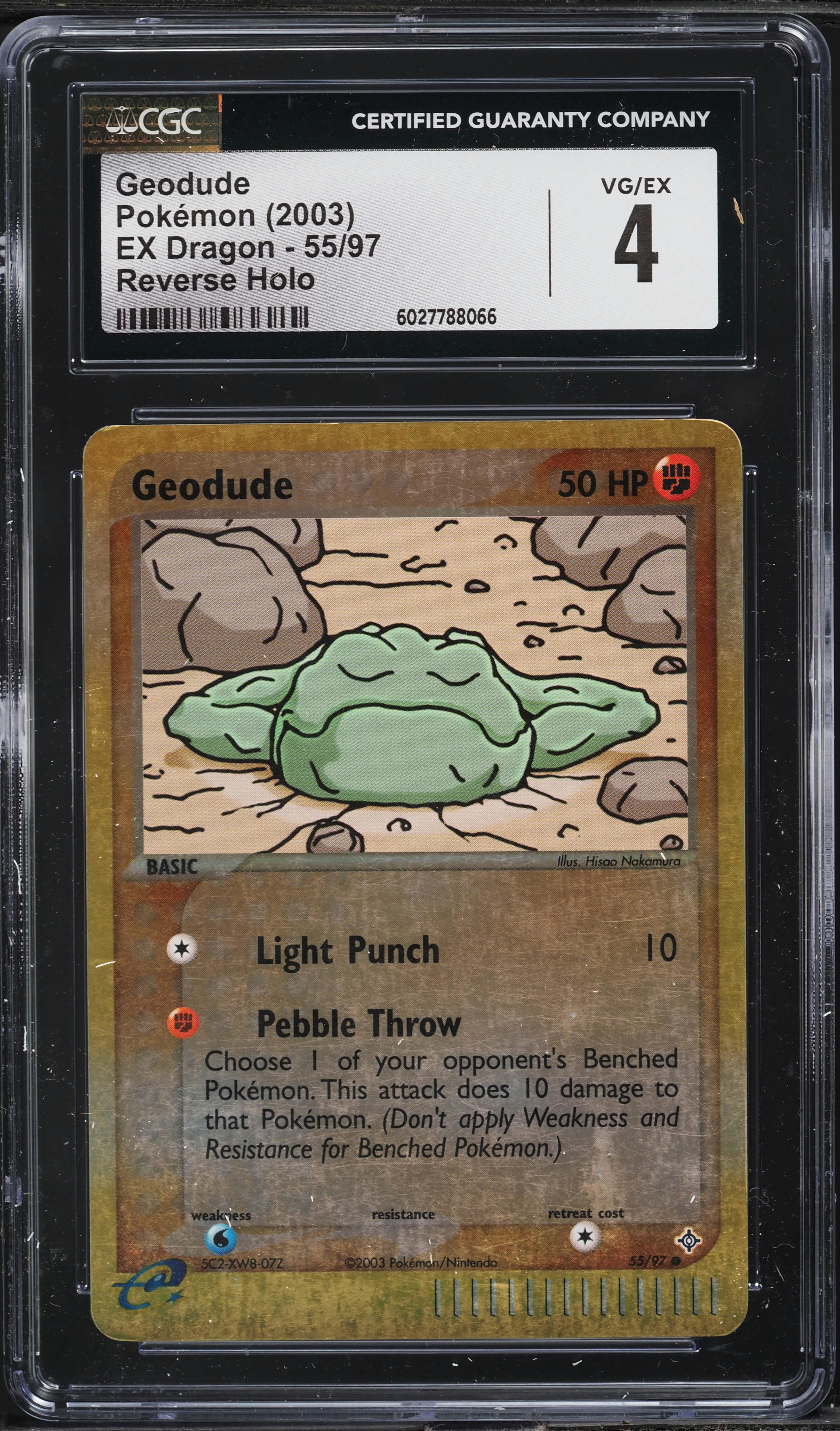 2003 Pokemon EX Dragon Reverse Holo Geodude #55 CGC 4 VGEX on Fanatics  Collect