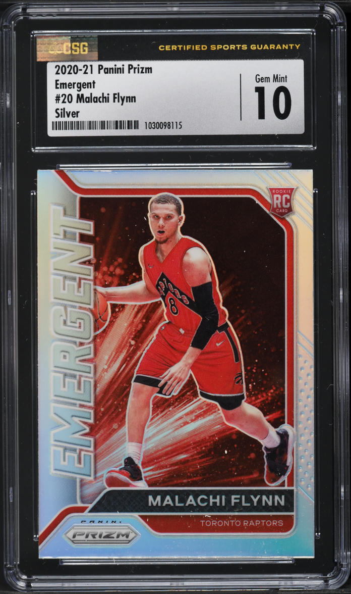 2020 Panini Prizm Emergent Silver Malachi Flynn ROOKIE #20 CSG 10 GEM MINT