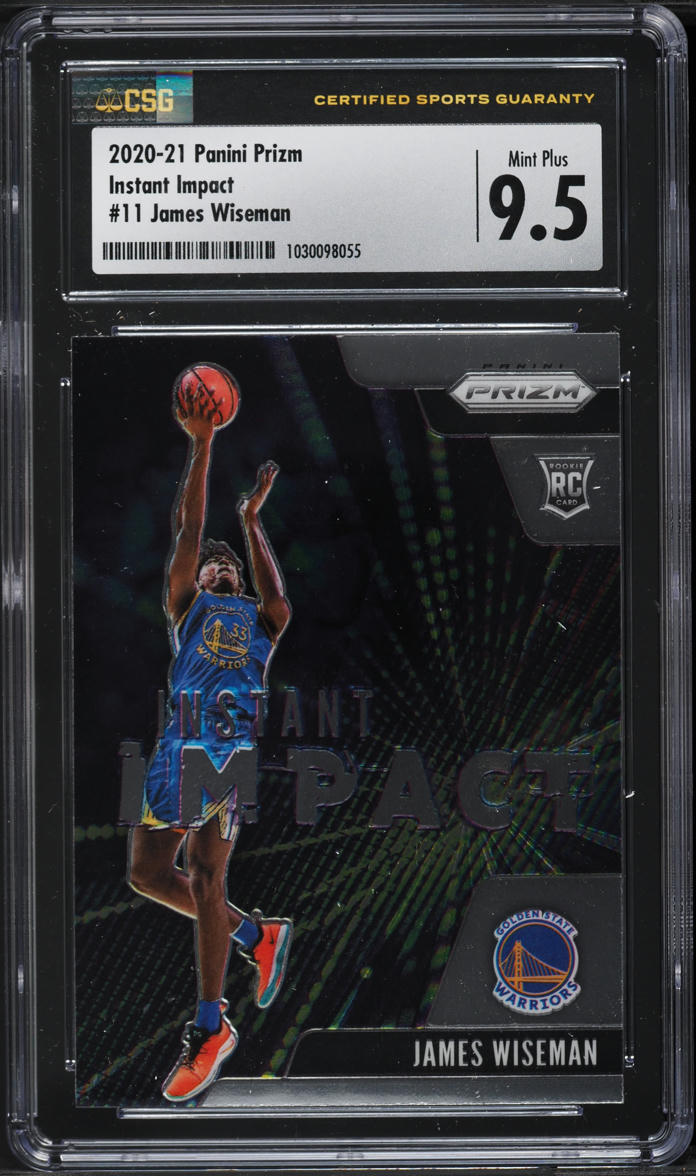 2020 Panini Prizm Instant Impact James Wiseman ROOKIE #11 CSG 9.5 MINT+