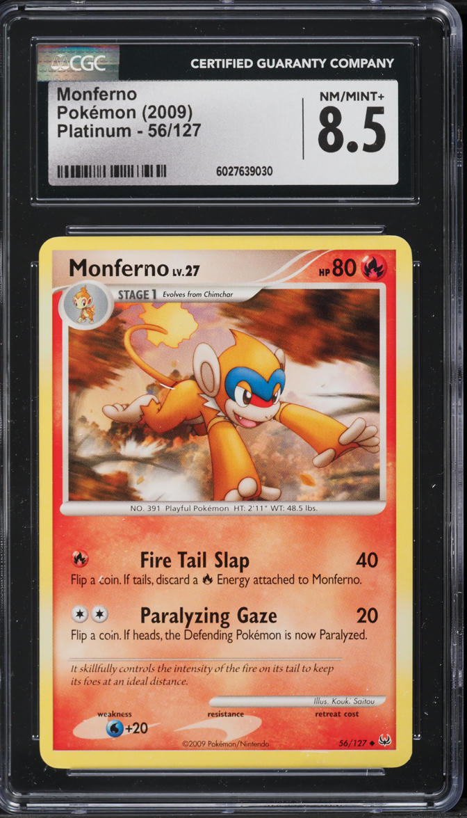 2009 Pokemon Platinum Monferno #56 CGC 8.5 NM-MT+
