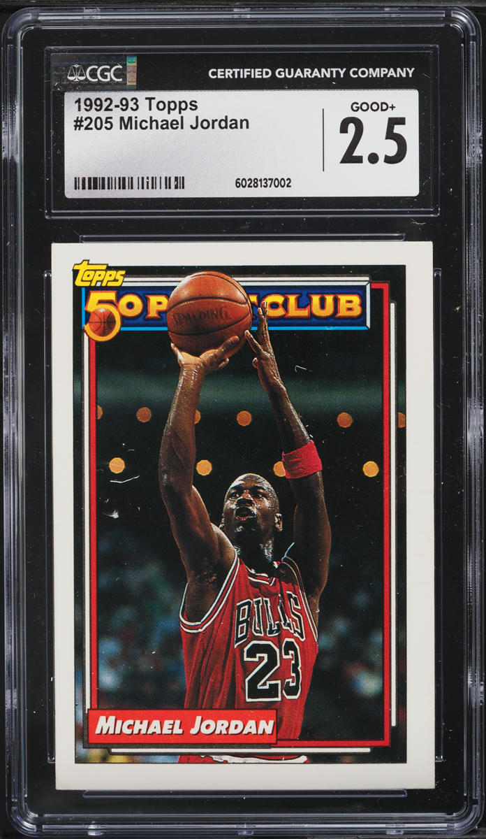 1992 Topps Basketball Michael Jordan #205 CGC 2.5 GD+