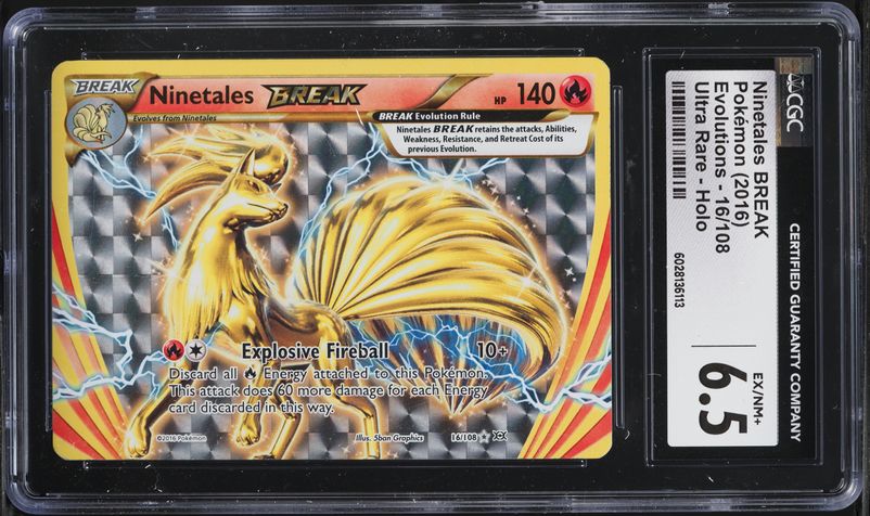 ninetales break pokemon card price 16/108 | Rare BREAK | XY Evolutions Colorless Quick Attack (20+) Flip a coin Ninetales  Mysterious Treasures (MT)