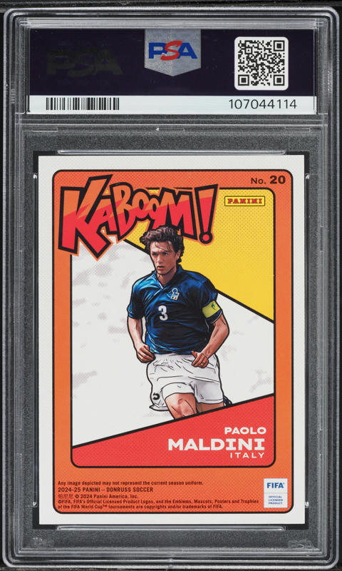 2024 Donruss FIFA Kaboom! Paolo Maldini #20 PSA 10 GEM MINT on