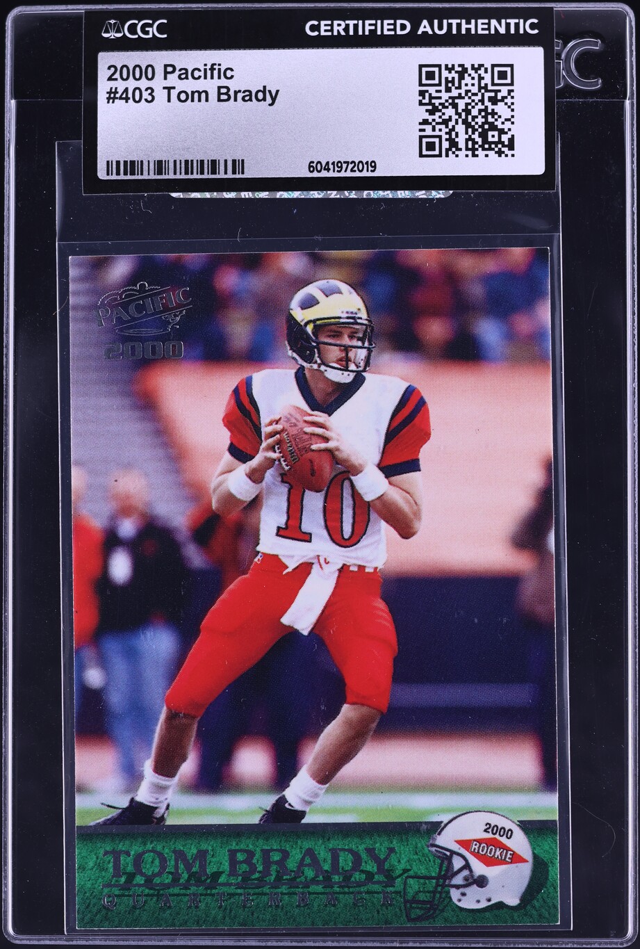 2000 Pacific Football Tom Brady ROOKIE #403 CGC AUTH