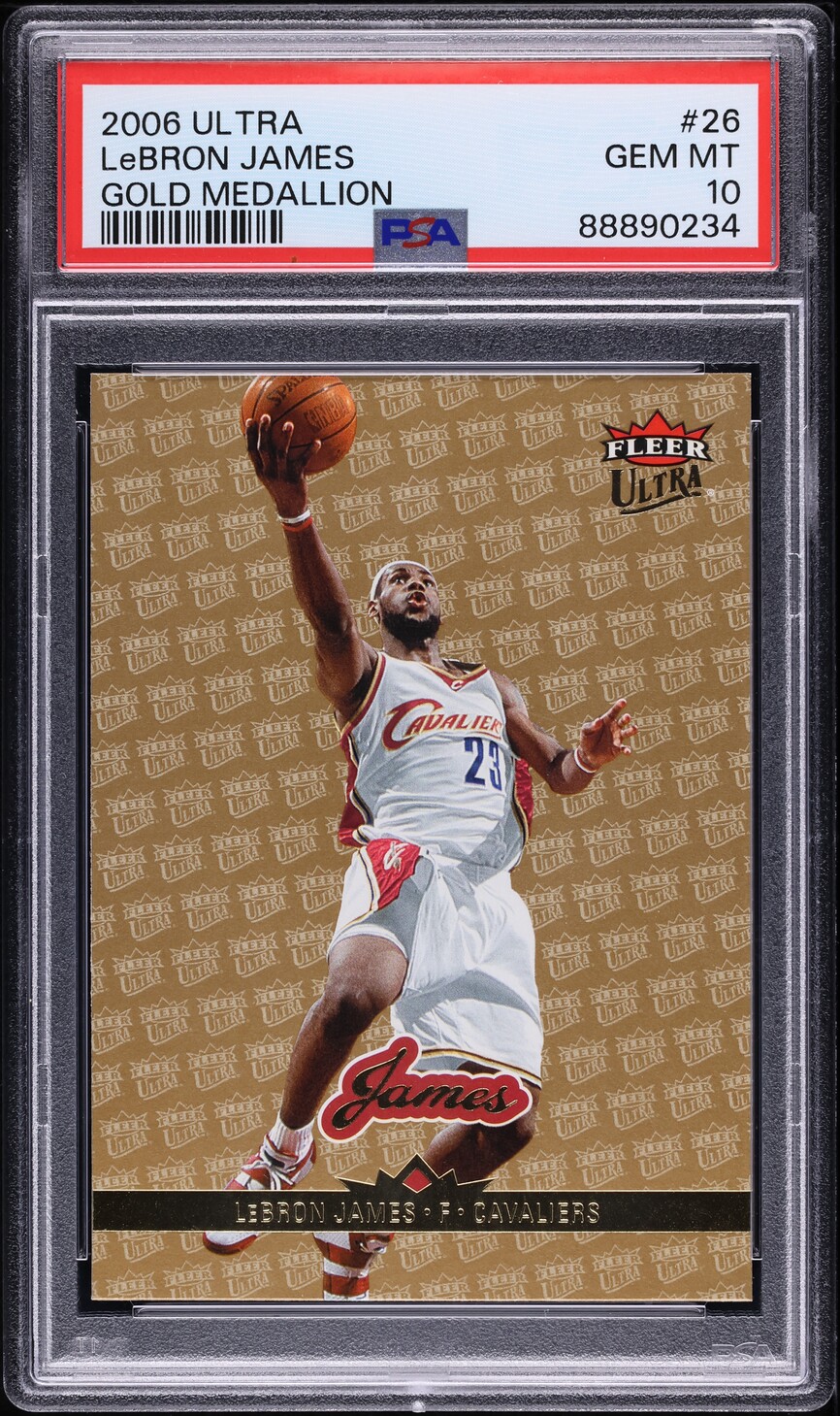 2006 Ultra Gold Medallion LeBron James #26 PSA 10 GEM MINT