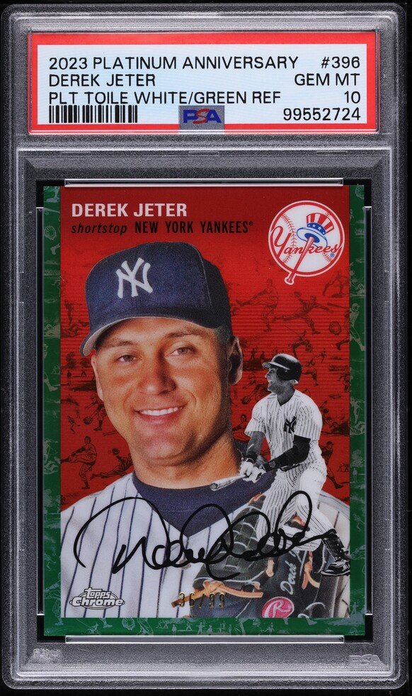 2023 Topps Chrome Disney 100 Anton Ego Green /99 PSA 10 #57 on