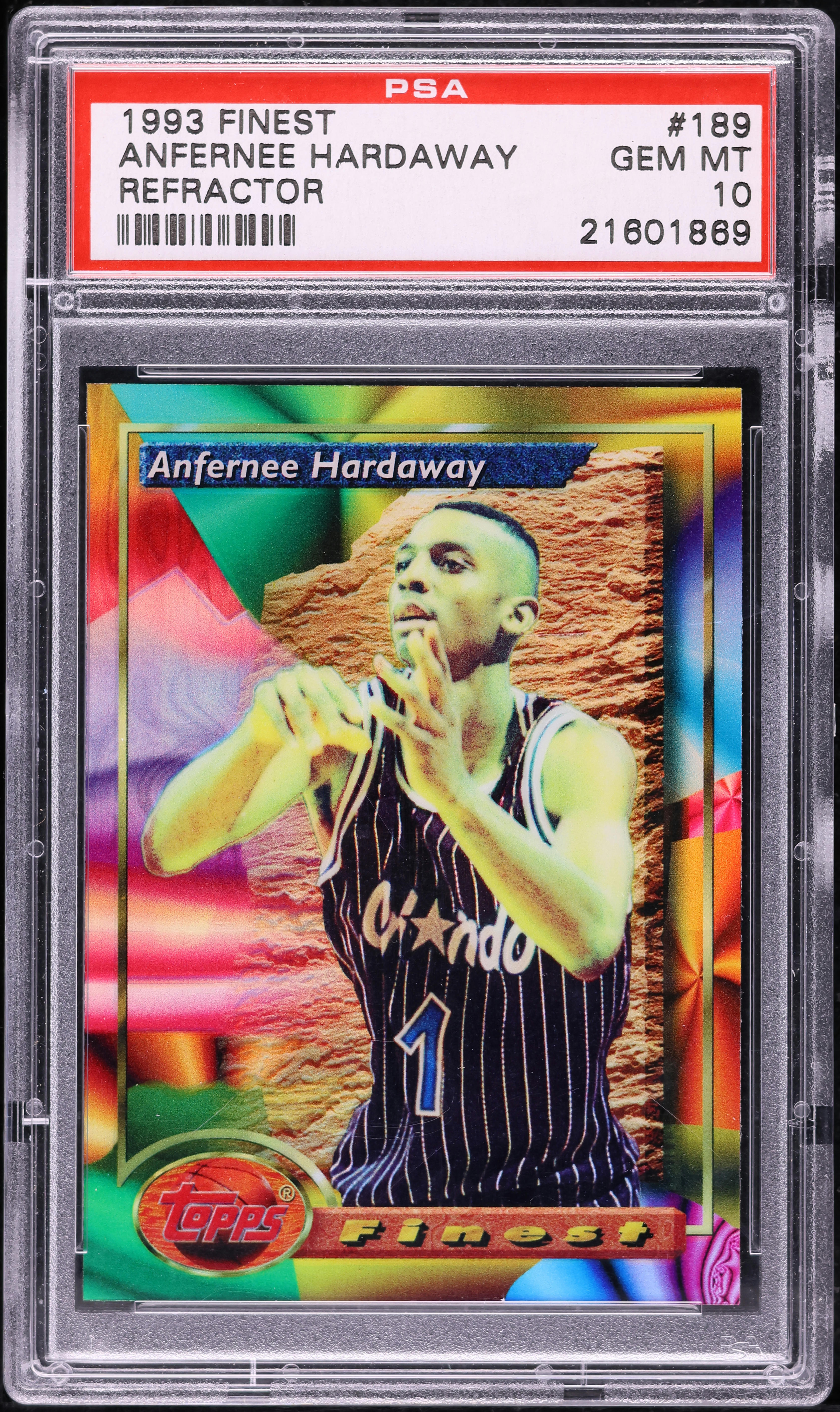 1993 Finest Refractor Anfernee Hardaway ROOKIE #189 PSA 10 GEM