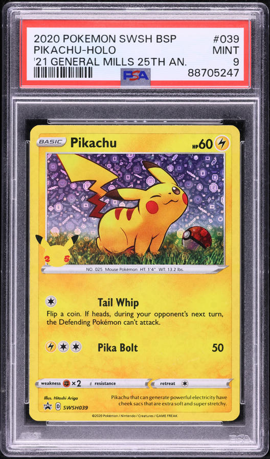 2020 Pokemon SWSH Black Star Promo General Mills Sequin Holo