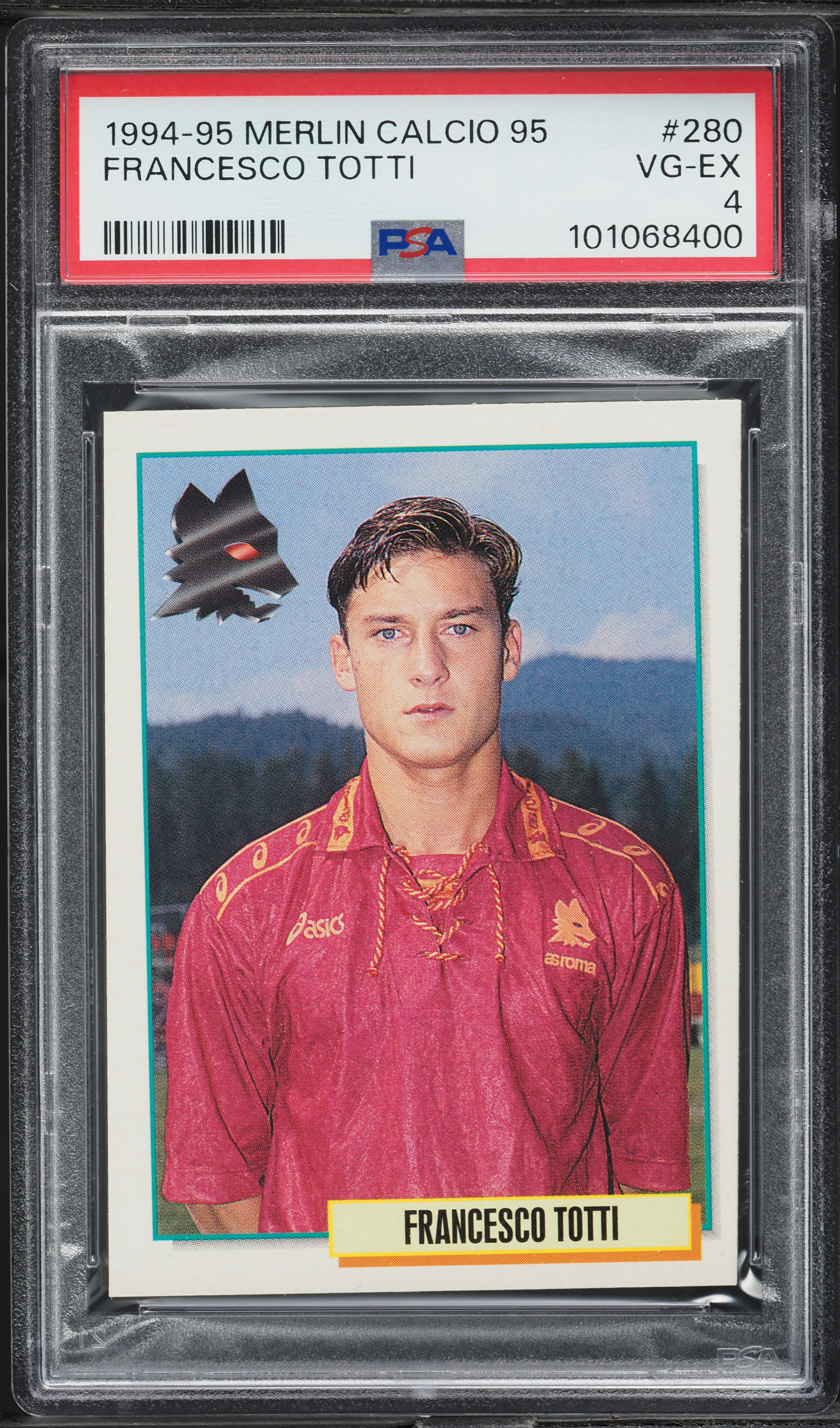 1994 Merlin Calcio 95 Francesco Totti ROOKIE #280 PSA 4 VGEX on