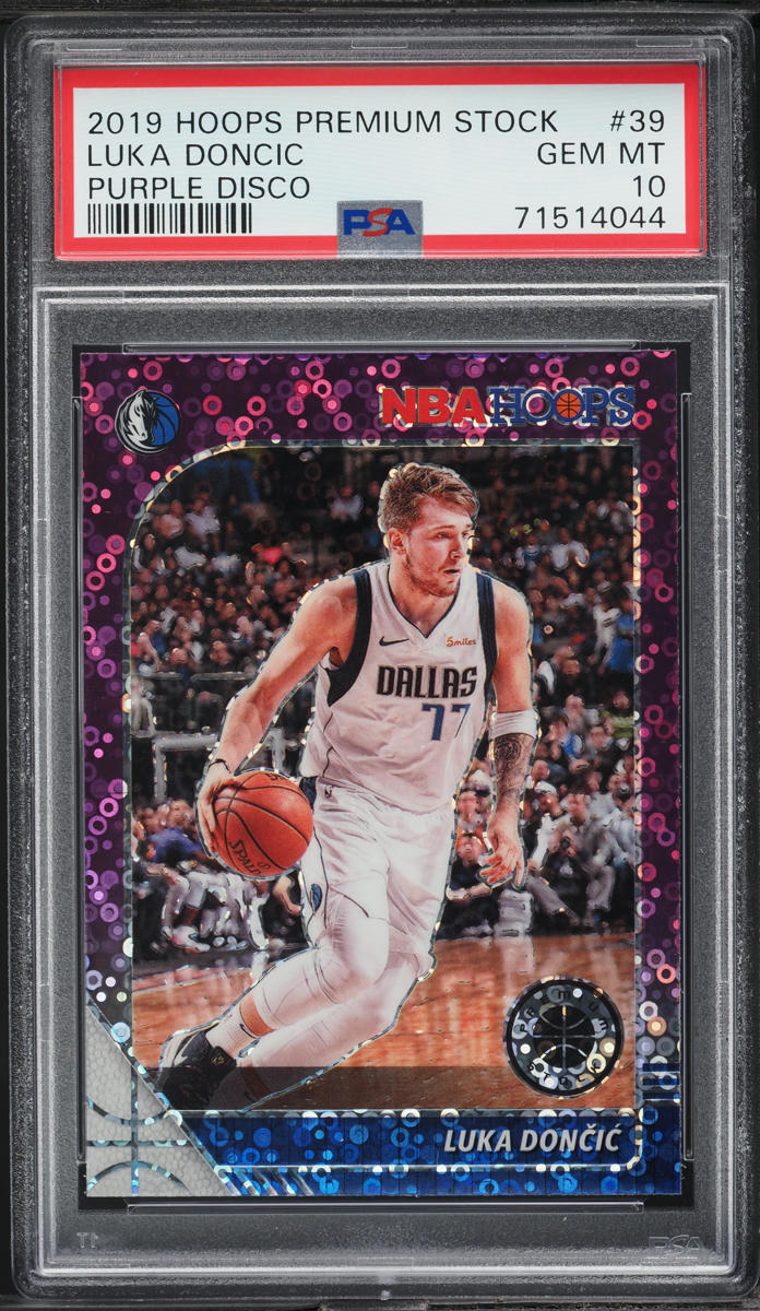 2019 Hoops Premium Stock Purple Disco Luka Doncic #39 PSA 10 GEM