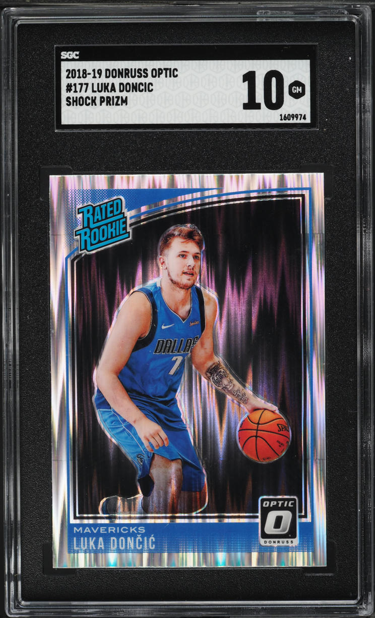 2018 Donruss Optic Shock Prizm Luka Doncic ROOKIE #177 SGC 10 GEM MINT
