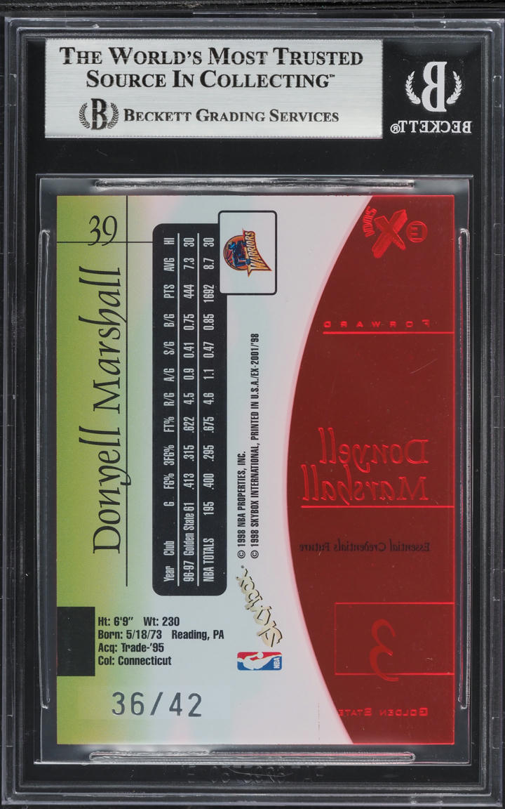 1997 Skybox E-X2001 Essential Credentials Future Donyell Marshall /42 #39 BGS 8
