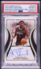 2022 Immaculate Collection Sophisticated Anthony Edwards AUTO DNA 