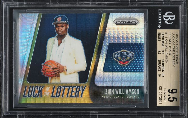 2019 Panini Prizm Luck Of The Lottery Hyper Zion Williamson ROOKIE
