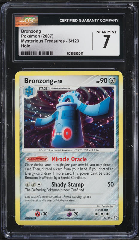 2007 Pokemon Diamond & Pearl Mysterious Treasures Holo Bronzong #6 CGC 7 NRMT