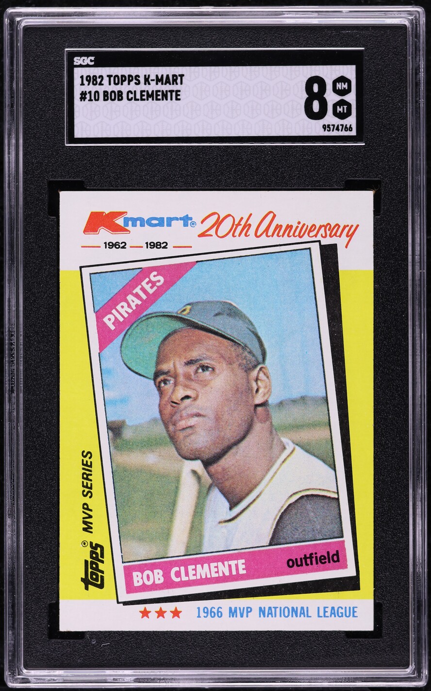 1982 Topps K-Mart Bob Clemente #10 SGC 8 NM-MT