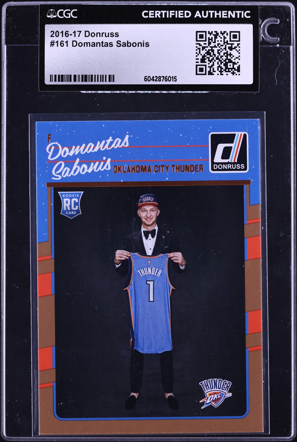 2016 Donruss Basketball Domantas Sabonis ROOKIE #161 CGC AUTH