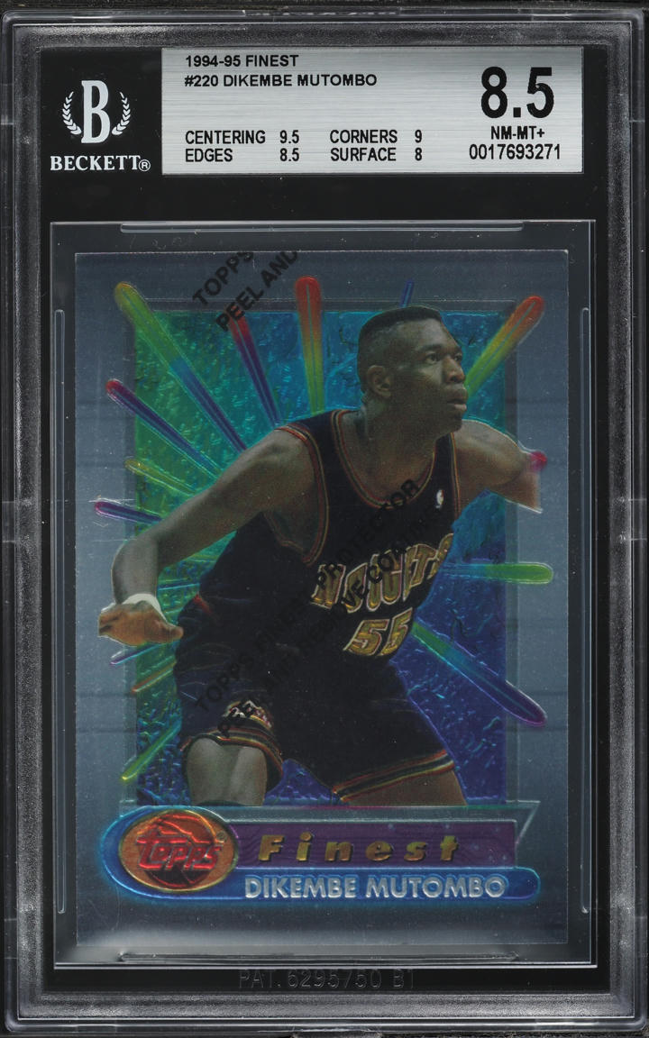 1994 Finest Basketball w/ Coating Dikembe Mutombo #220 BGS 8.5 NM-MT+