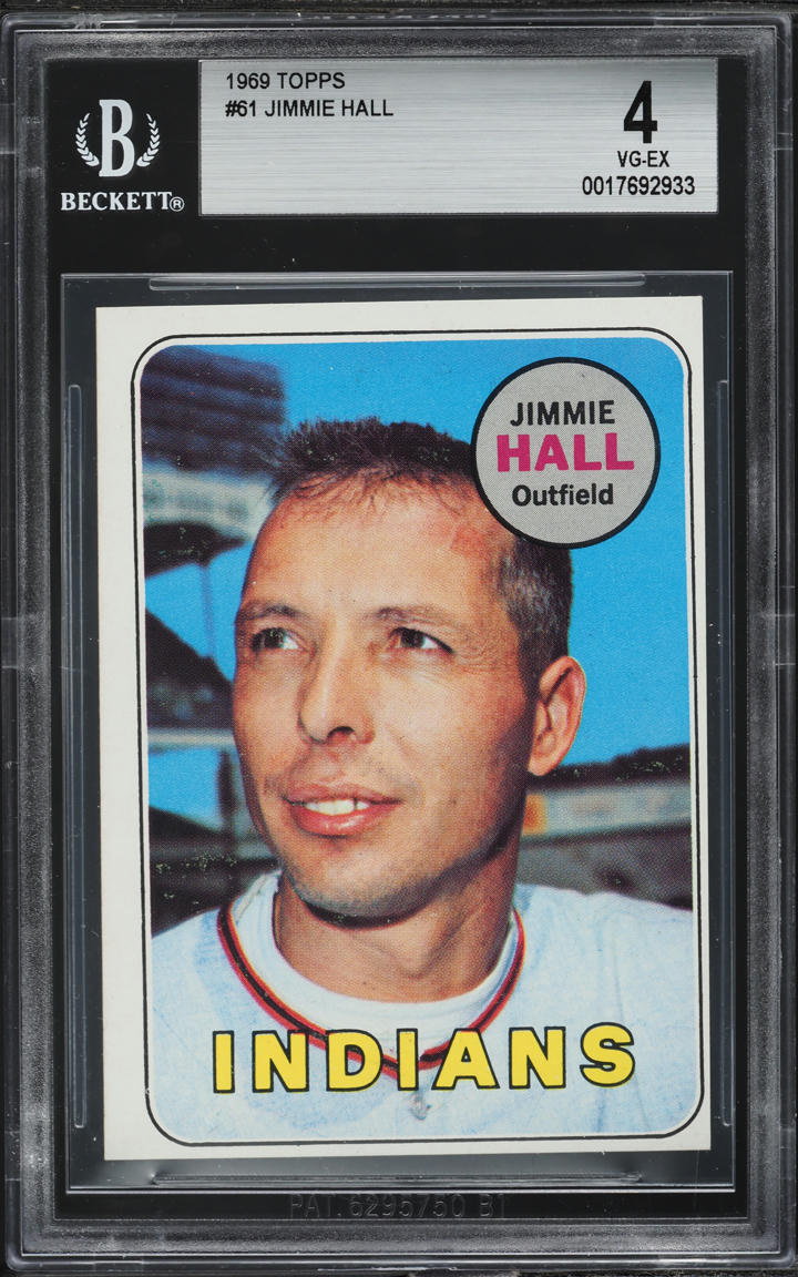 1969 Topps Jimmie Hall #61 BGS 4 VGEX