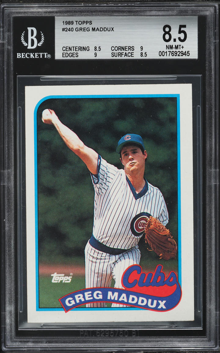1989 Topps Greg Maddux #240 BGS 8.5 NM-MT+