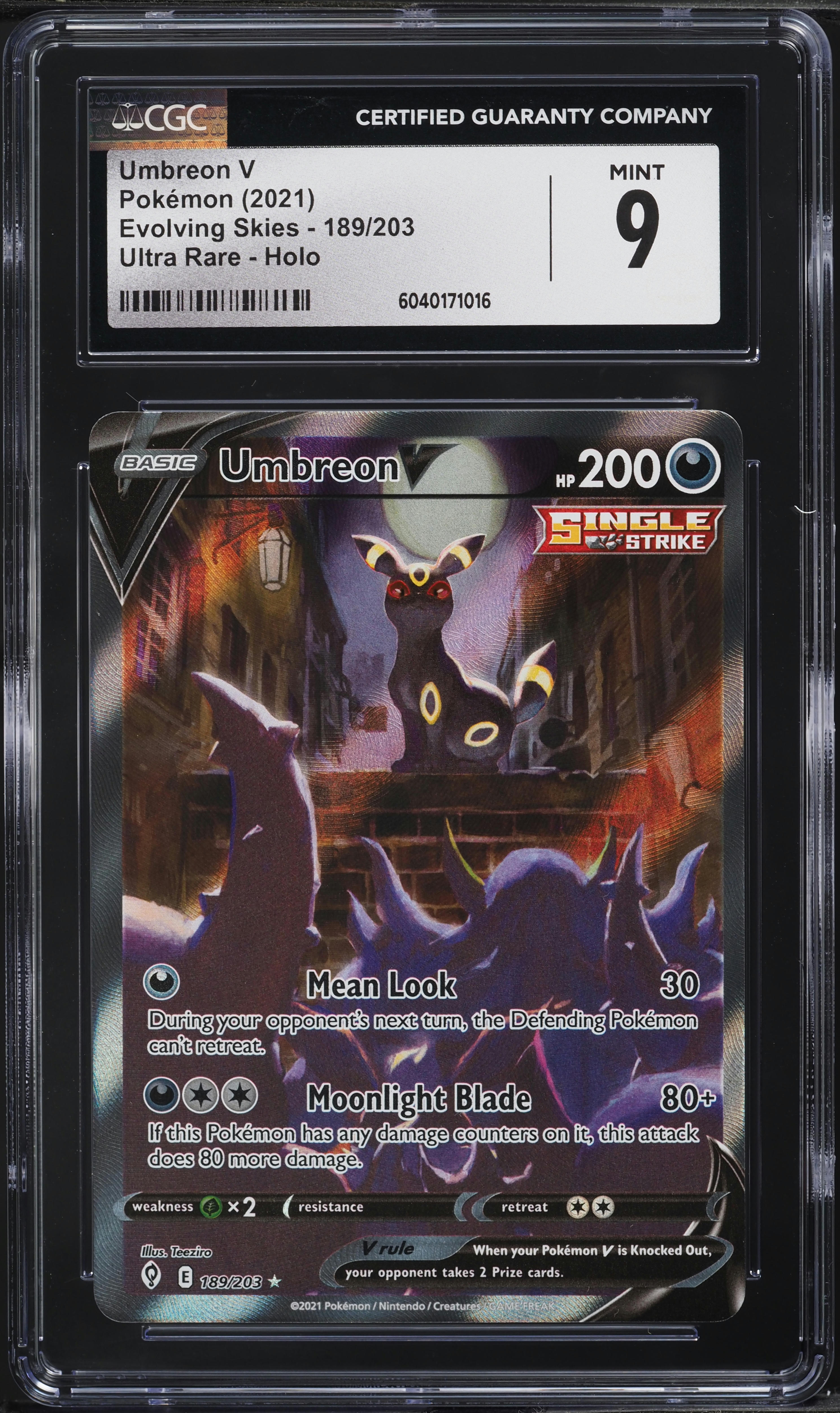 pokemon cards umbreon v Umbreon V Alternate Art Custom Pokemon Graded Display Case