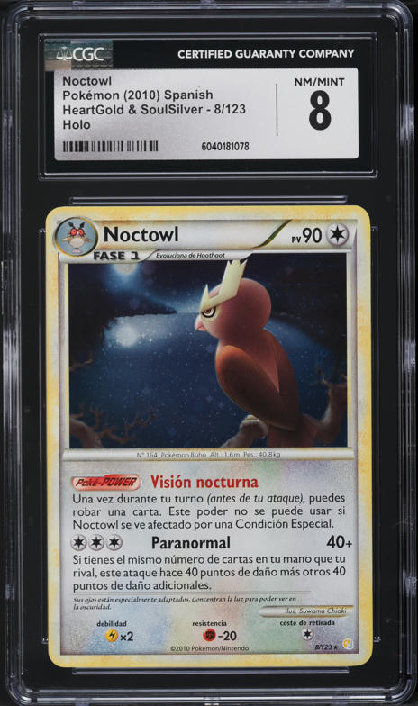 2010 Pokemon Spanish HeartGold & SoulSilver Holo Noctowl #8 CGC 8 NM-MT on  Fanatics Collect