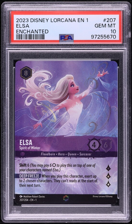 2023 Disney Lorcana First Chapter Enchanted Elsa #207 PSA 10 GEM