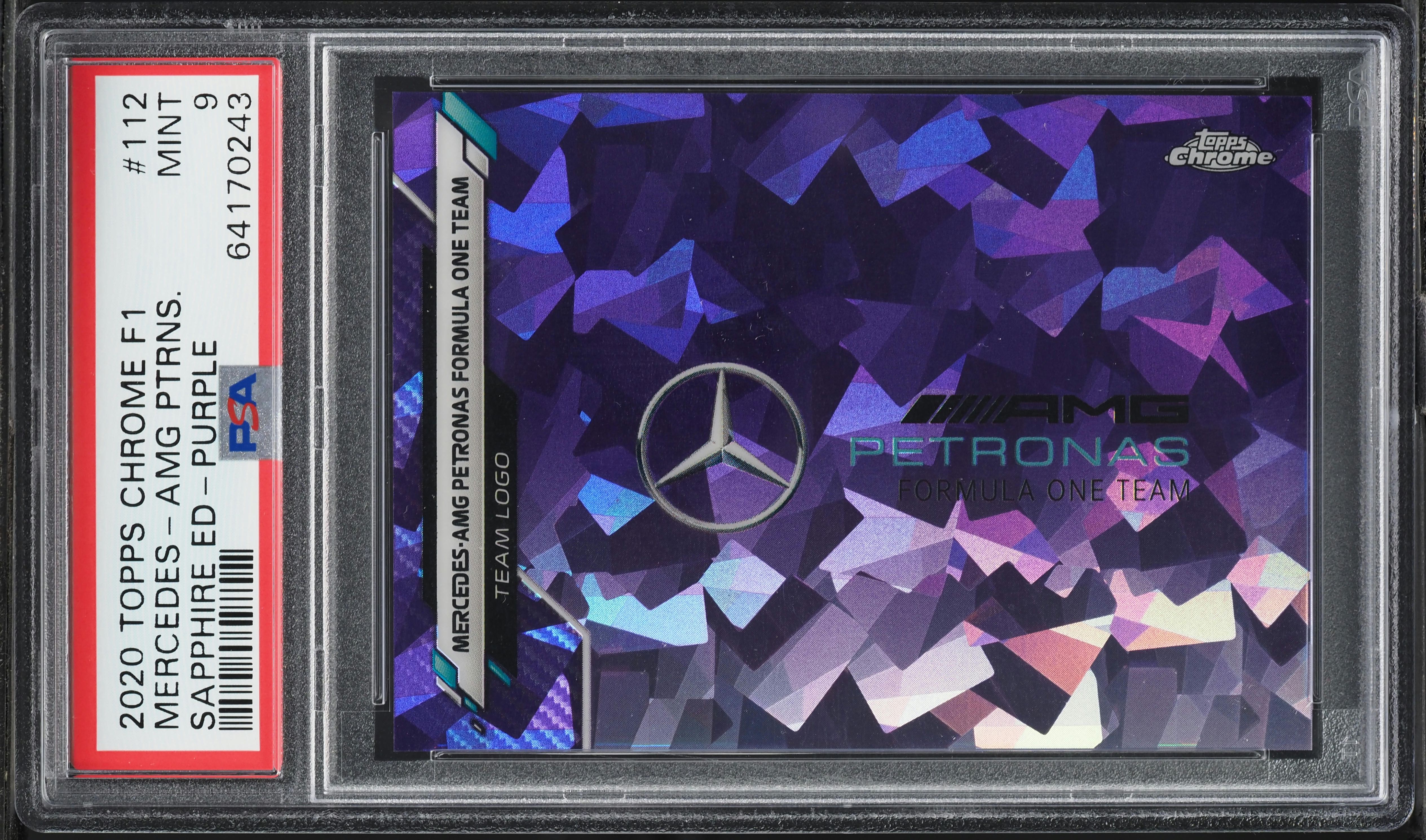 2020 Topps Chrome Formula 1 F1 Sapphire Purple Mercedes-AMG