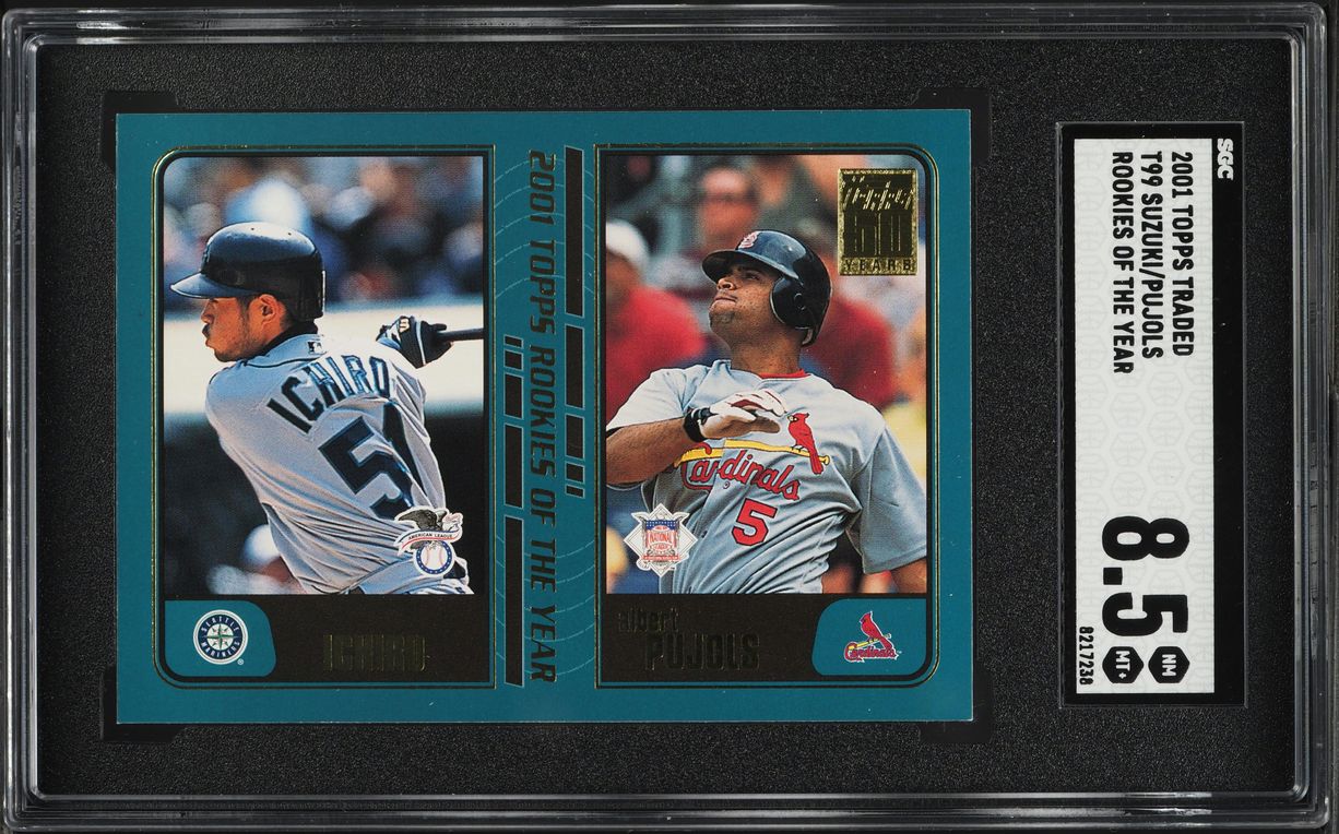 2001 Topps Traded Ichiro & Albert Pujols ROOKIE #T99 SGC 8.5 NM-MT+