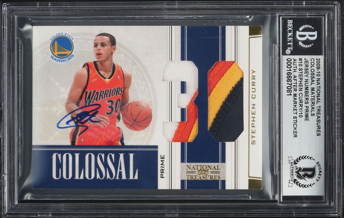 2009 National Treasures Colossal Stephen Curry RC PATCH AUTO 10/10