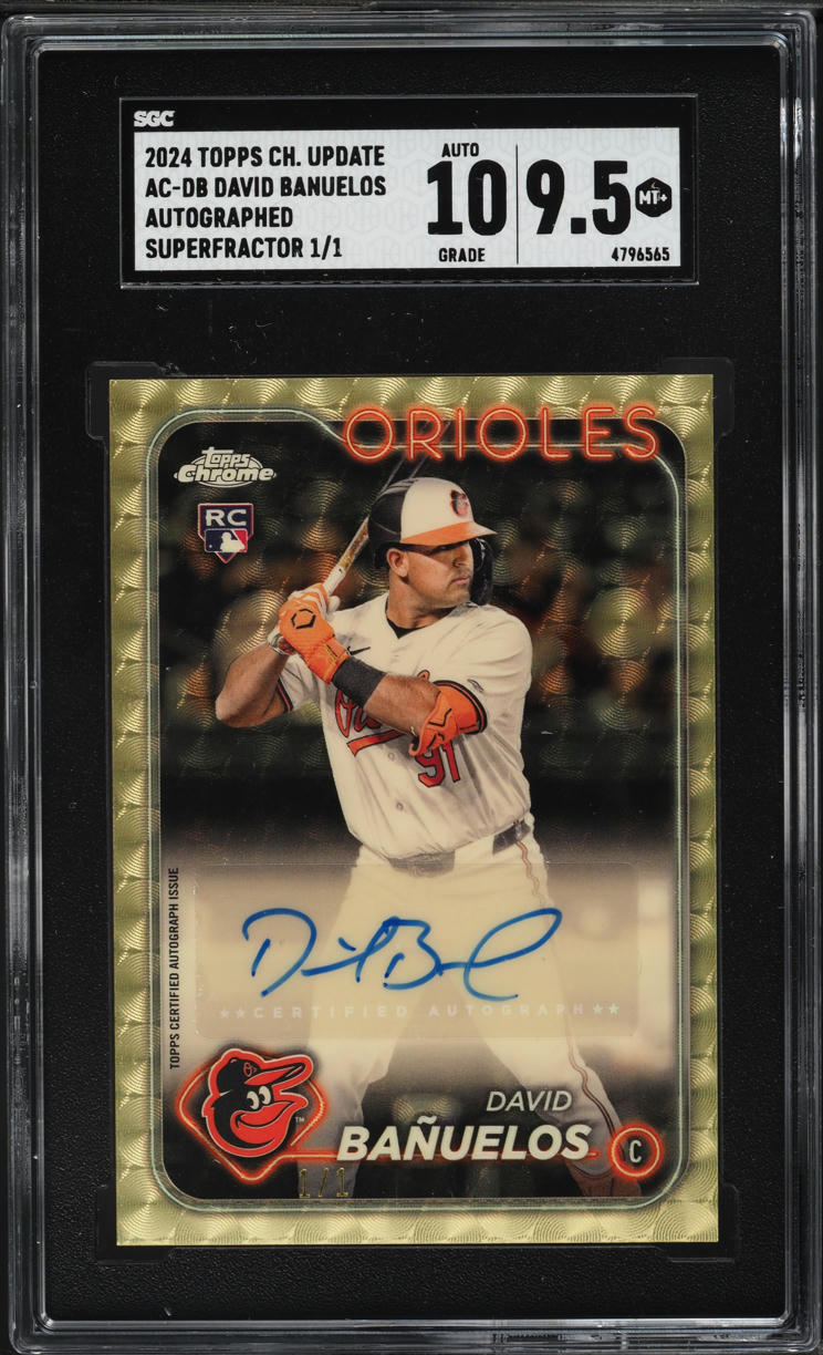 2024 Topps Chrome Update Superfractor David Banuelos RC AUTO 1/1 #AC-DB SGC 9.5